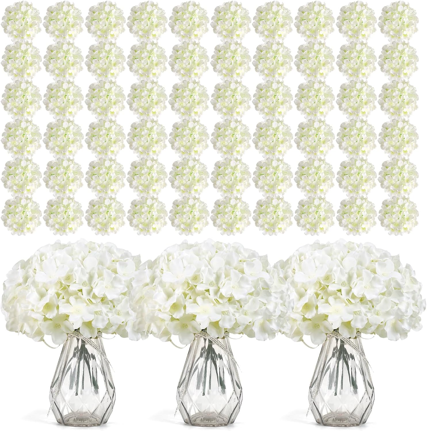 Wedding Supply Bulk - 304 fleurs d'hortensia artificielles en soie