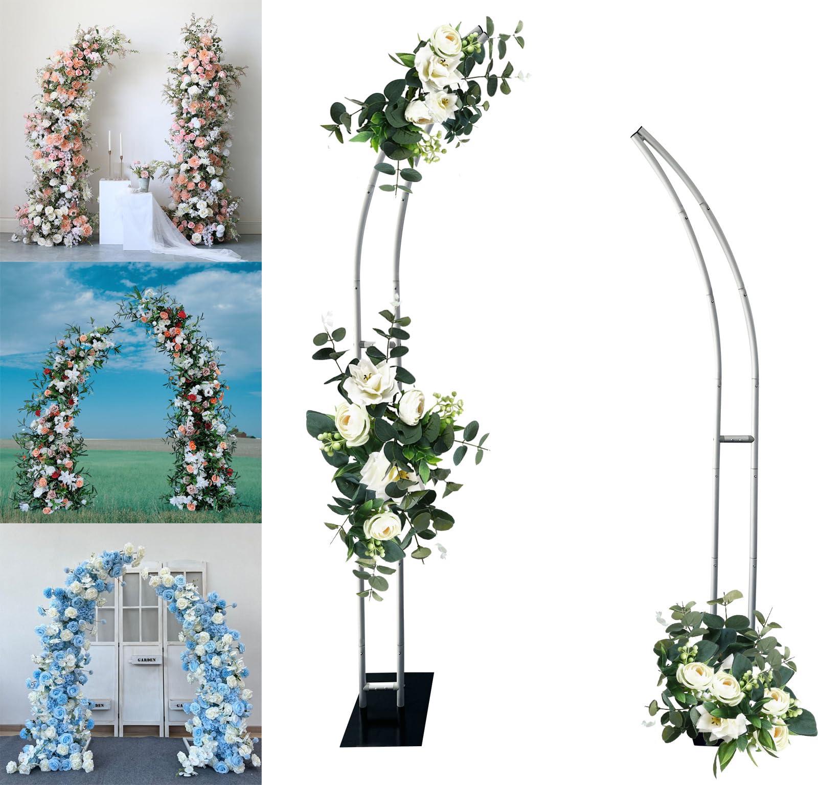 Wedding Arch Flower - Support à ballons demi-arc, décoration de