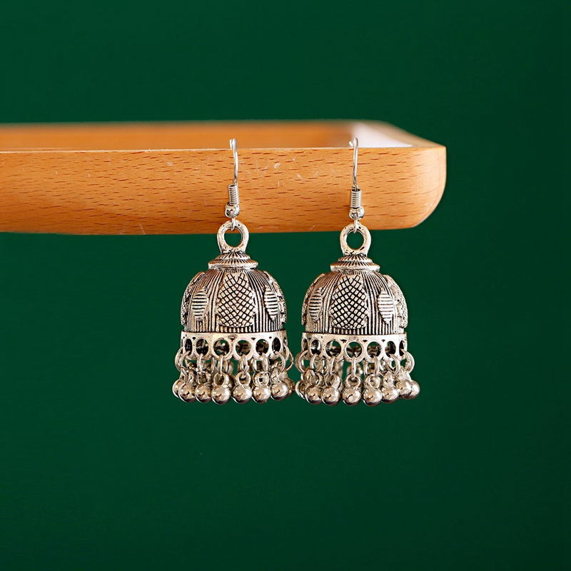 Indian Wedding Supply - Boucles d'oreilles pendantes ethniques rétro en