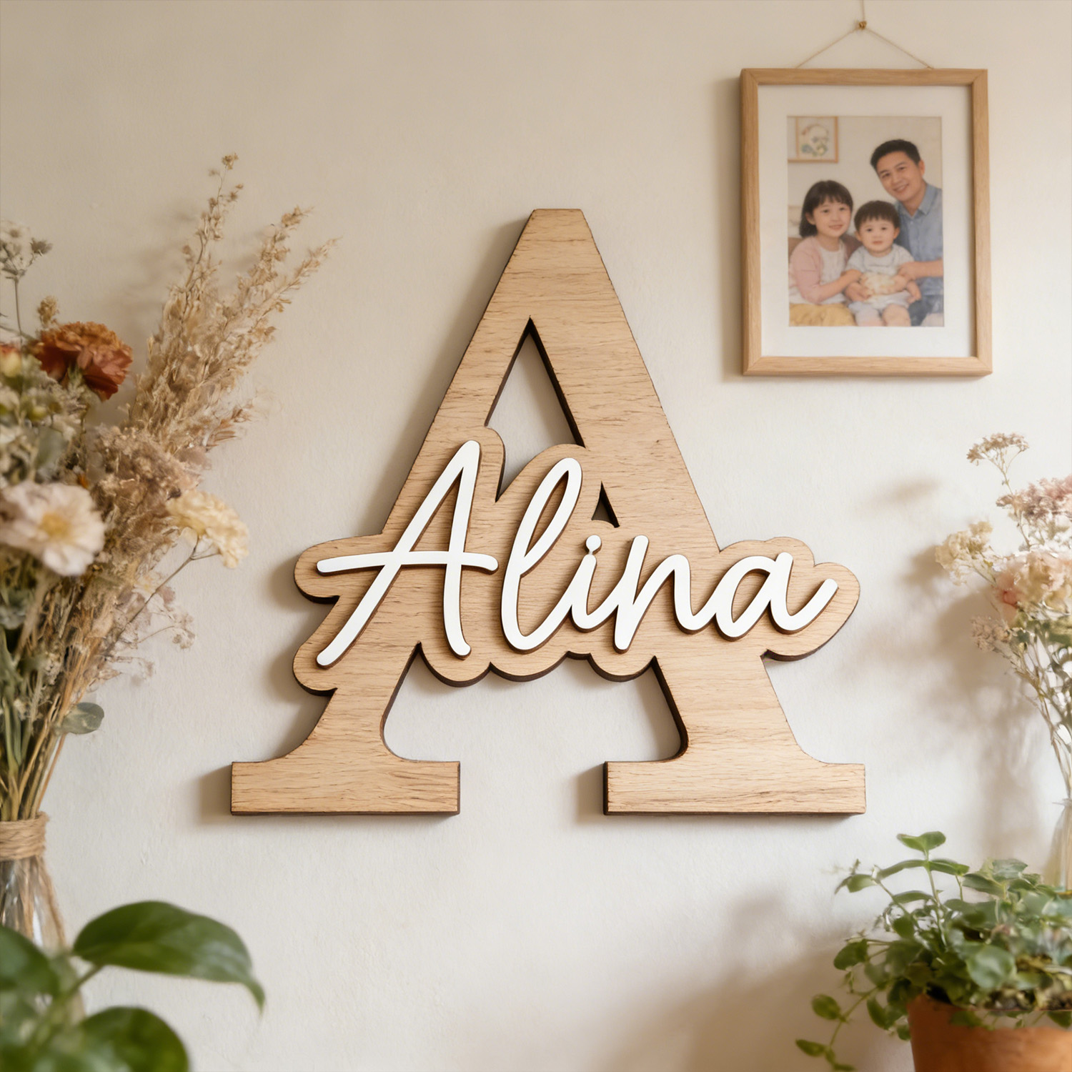 Wedding Souvenir - 1 plaque en bois avec lettres