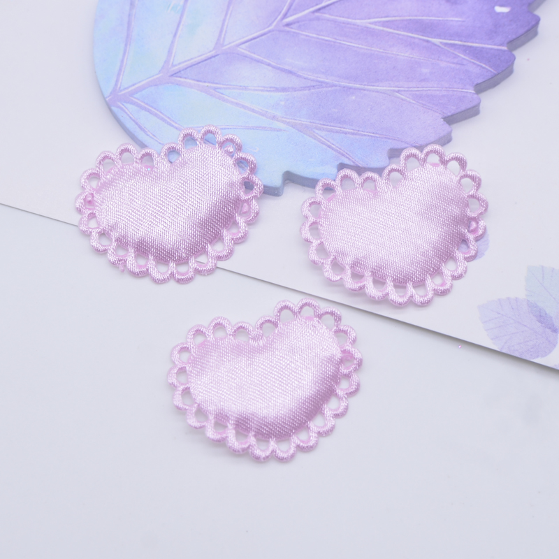 50 pièces 29*24mm coeur tissu  - Wedding Superstar avis et prix