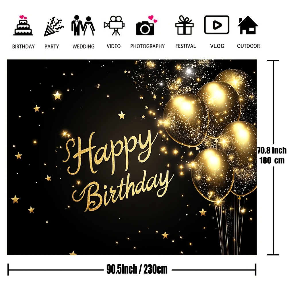 Grand fond «joyeux anniversair - Wedding Superstar avis et prix
