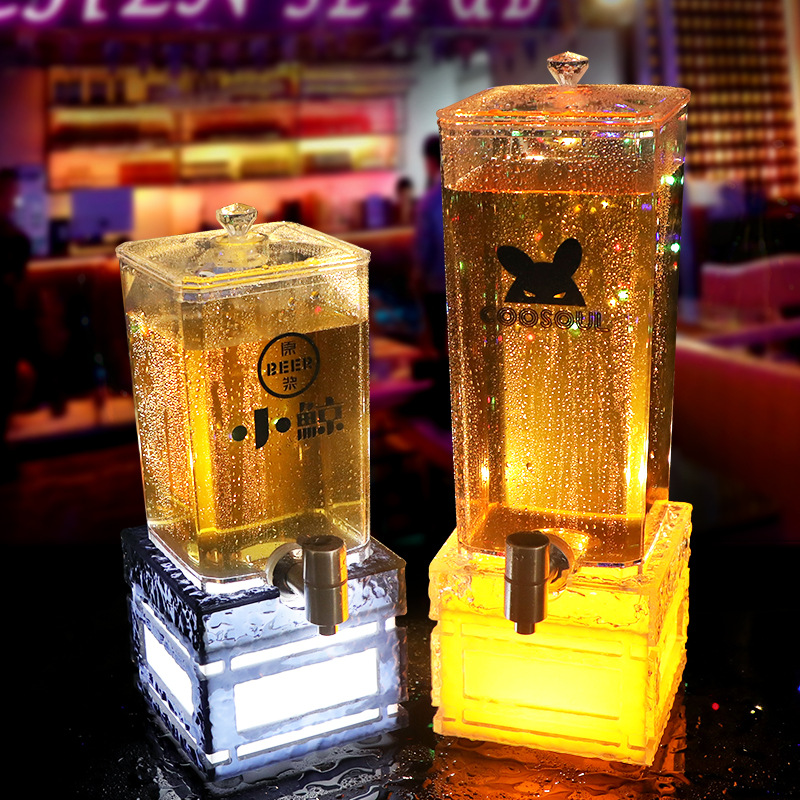 Fût de bière LED avec robinet, - Wedding Alcohol Supply avis et prix