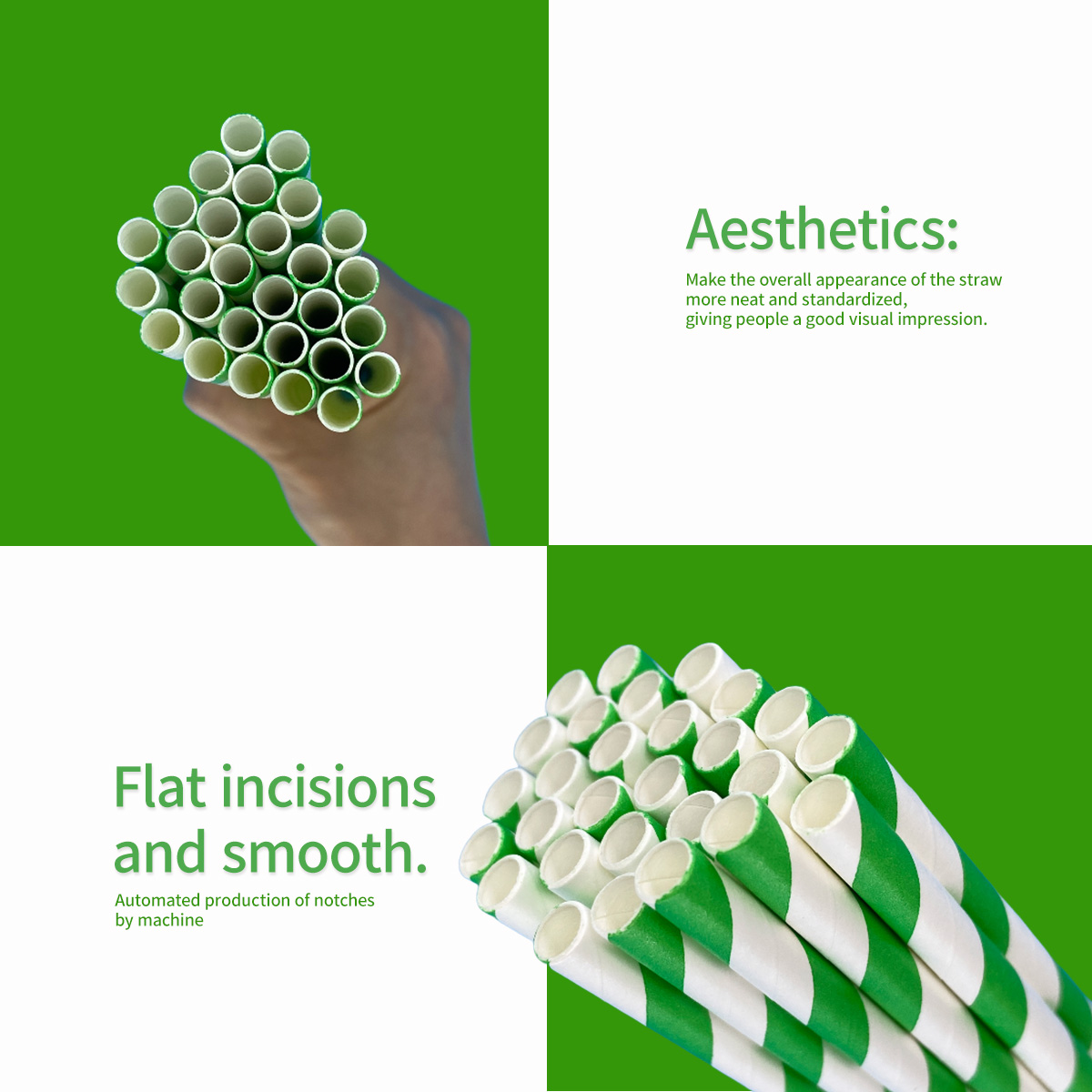 Pailles en Papier Vert et Blan - Wedding Supply Bulk avis et prix